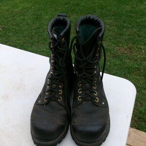 Kelvar Military Issued combat jungle boots black brass eyelet vibram soles USA